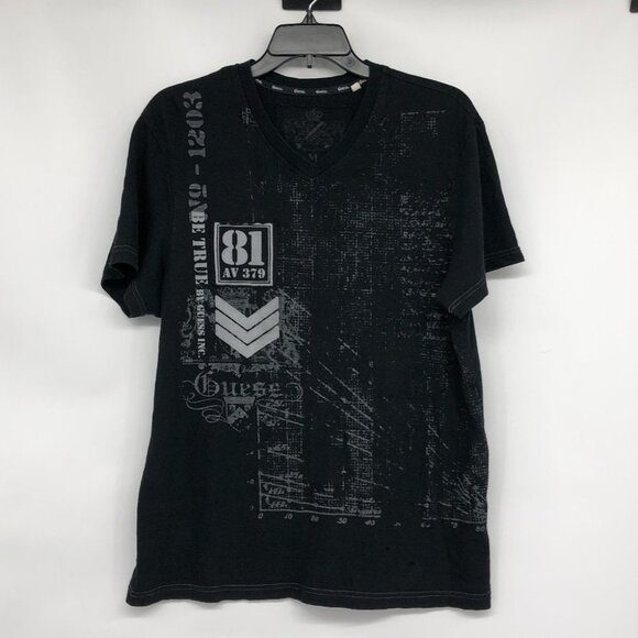 Guess Men's Black Short Sleeve Graphic Print T-Shirt size M - Picture 13 of 13